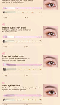 Professional 8-Piece Precision Eye Makeup Brush Set