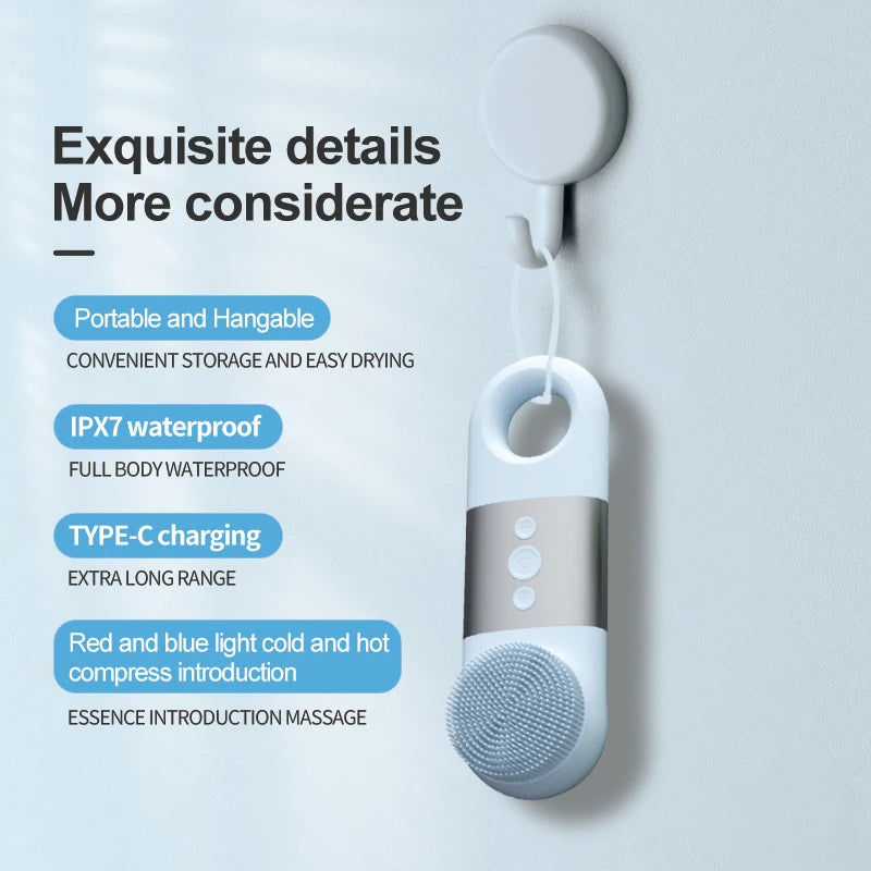 Hot and Cold Facial Cleansing Brush with Heated Massage - 6