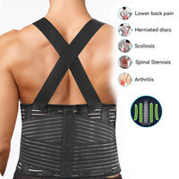 Adjustable Back Support Brace for Heavy Lifting and Pain Relief