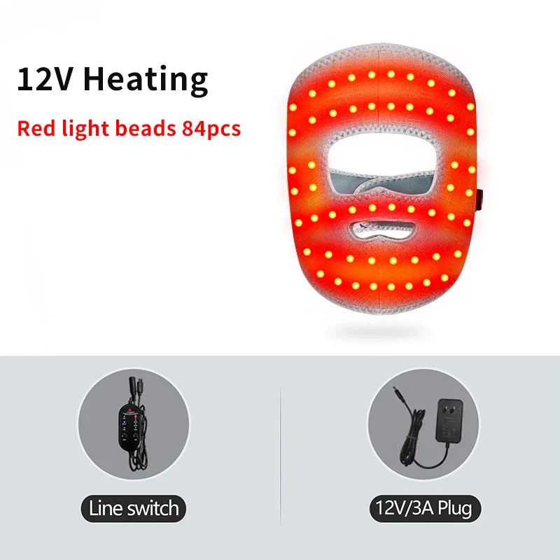 Red Light Heating Facial Massage Mask - 15