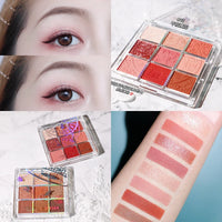 9-Color Waterproof Eyeshadow Palette for Professional Looks