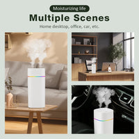 600ml Dual-Mist Portable Air Humidifier for Home and Car