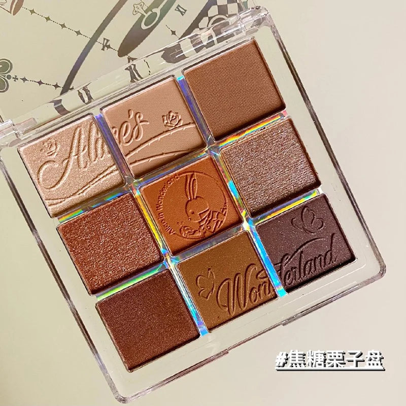 9-Color Waterproof Eyeshadow Palette for Professional Looks - 34