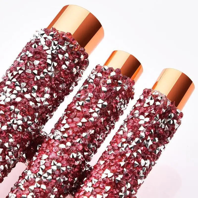 10-Piece Diamond Studded Professional Makeup Brush Set - 3
