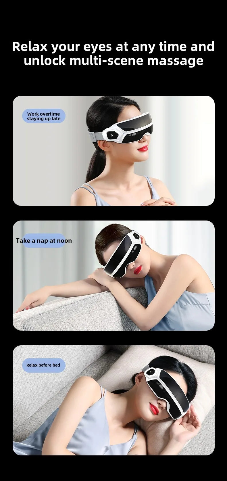 Steam Atomization Eye Massager with Heat and Bluetooth - 19