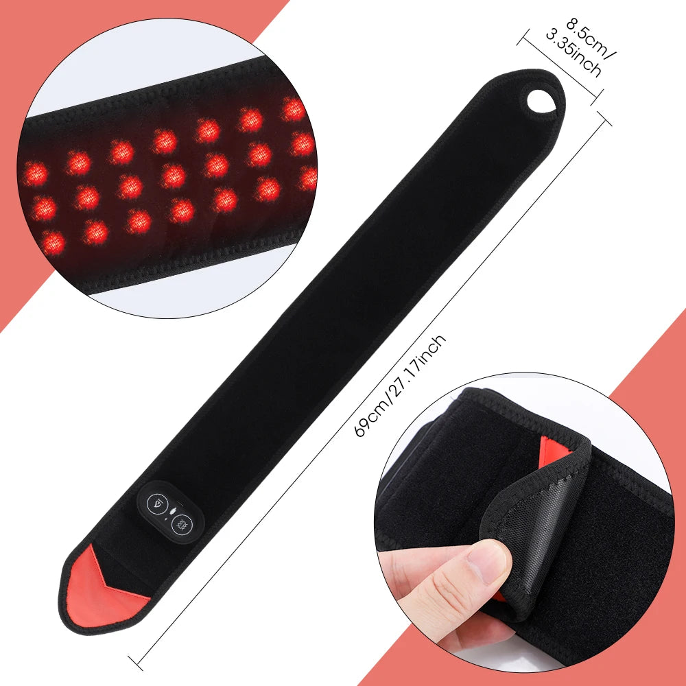 Red Light Therapy Heating Wrap for Joint & Muscle Pain Relief - 16
