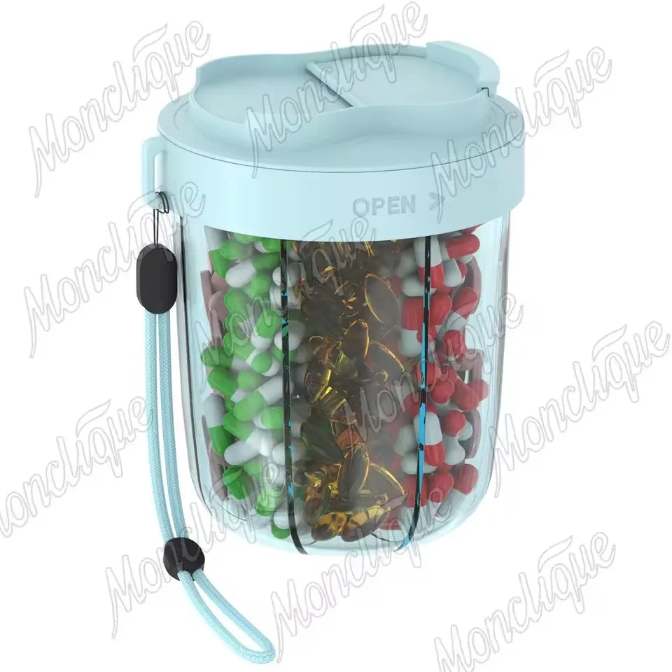 7-Day Portable Pill Organizer Cup for Vitamins and Supplements - 15