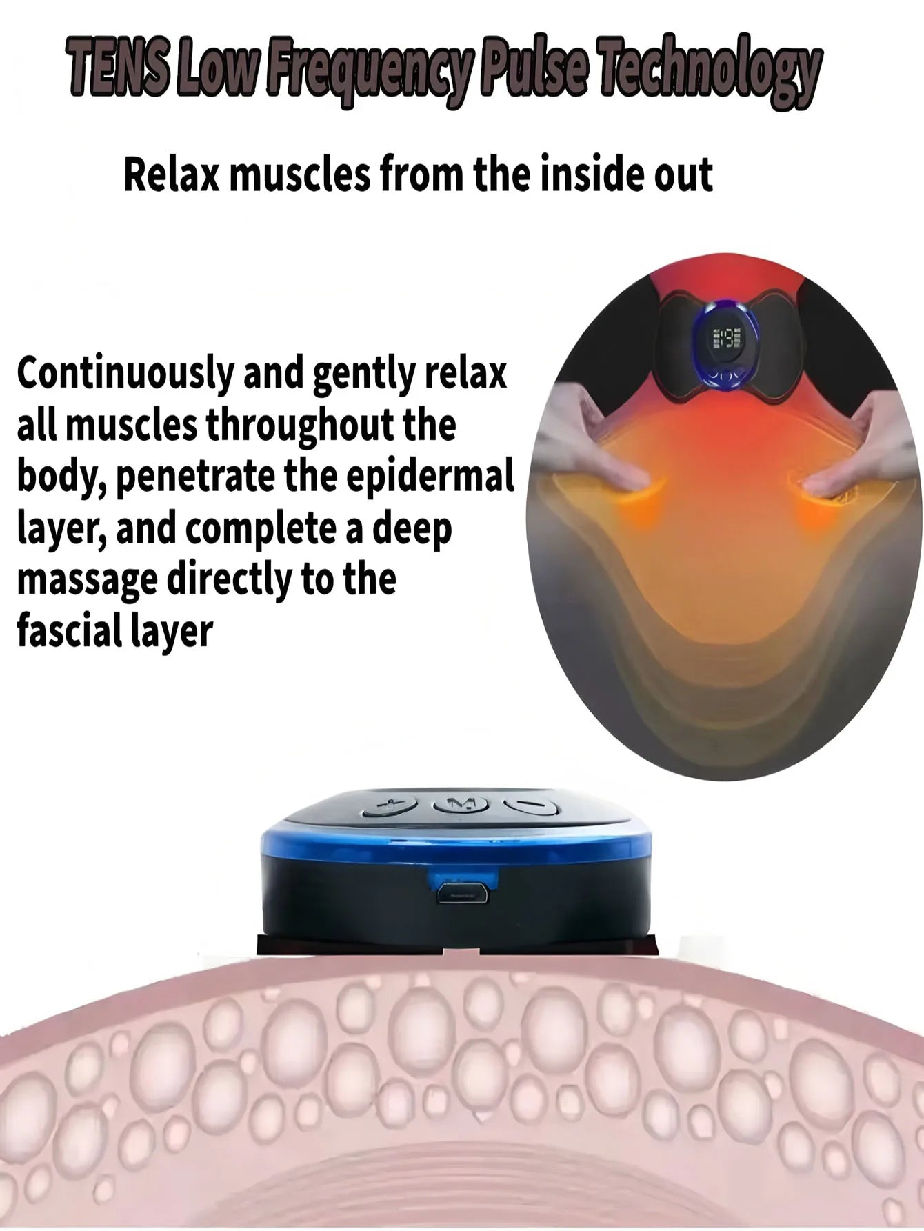 EMS Portable Electric Full Body Muscle Stimulator Massager - 3