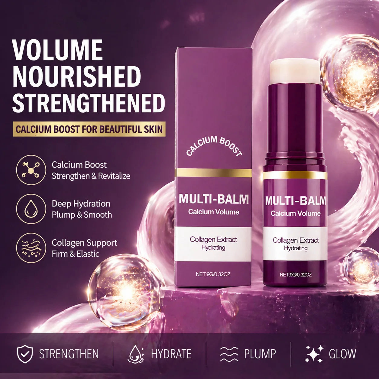 Collagen Calcium Hydrating Multi-Balm Stick for Face and Lips - 4