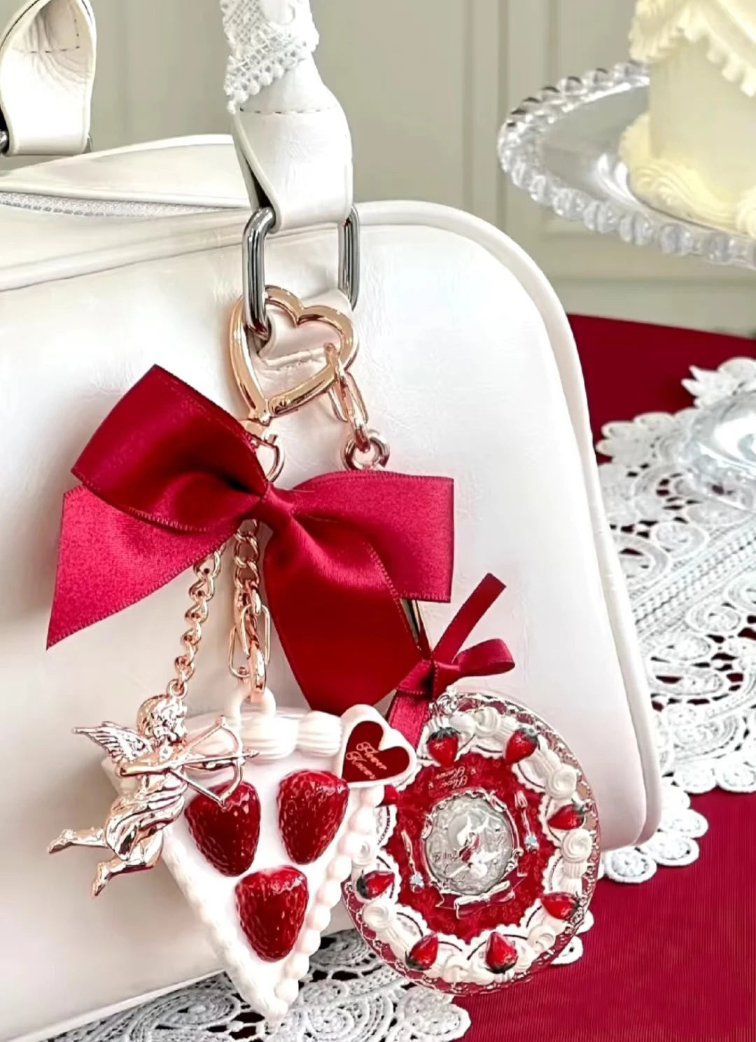Portable Strawberry Cake Solid Perfume Pendant - 11