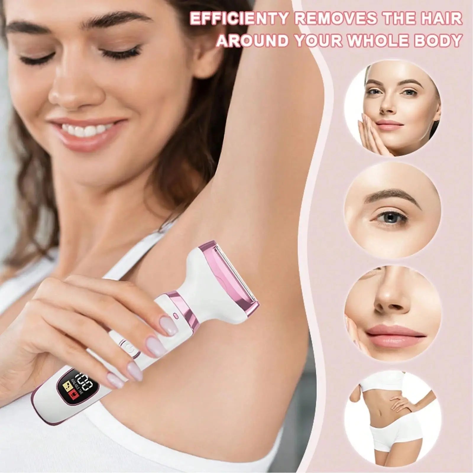 5-in-1 Rechargeable Electric Shaver for Women - 4