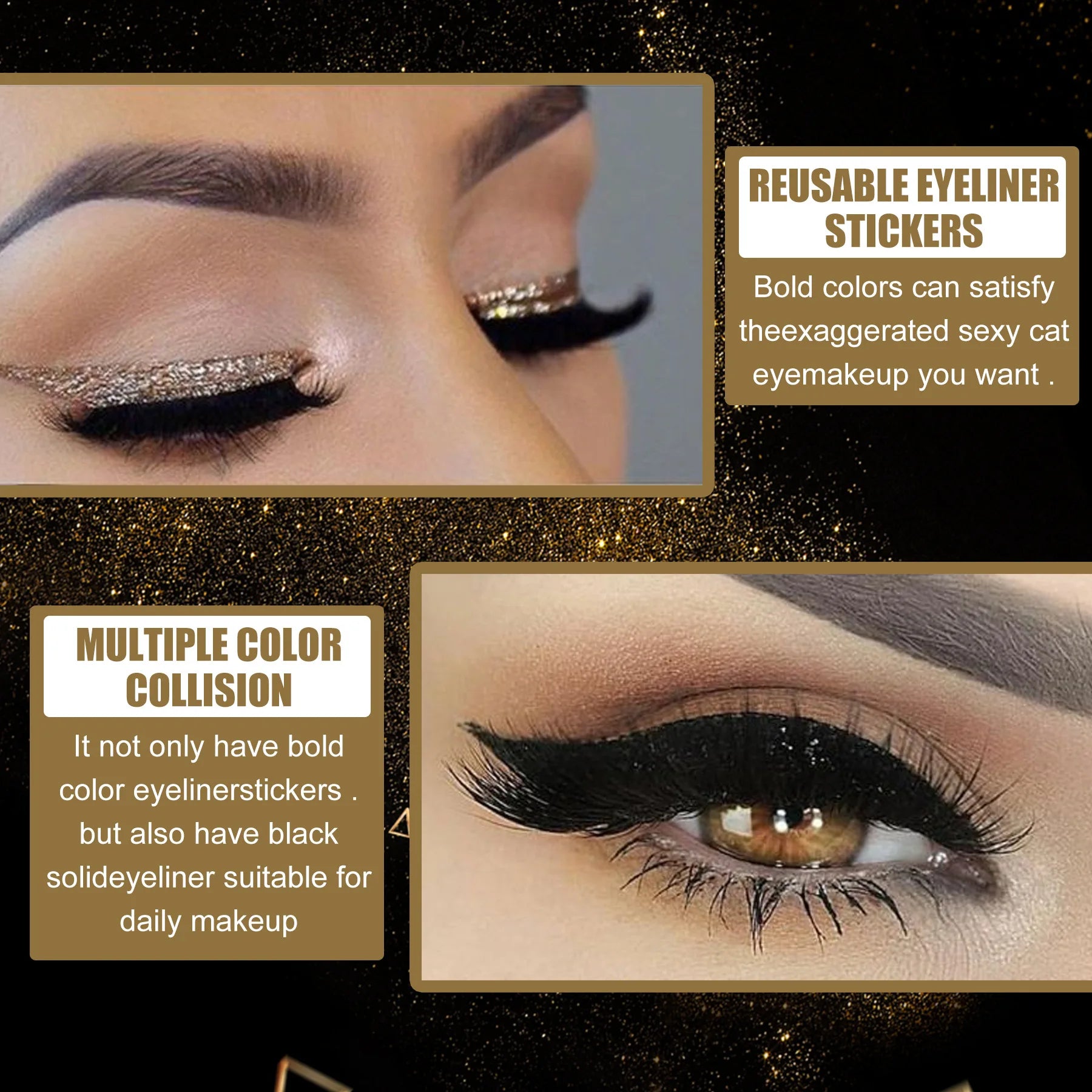 Reusable Self-Adhesive Eyeliner and Eyelash Stickers - 5
