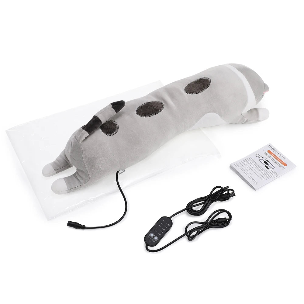 USB Heated Cat Plush Pillow for Period Cramp Relief - 10