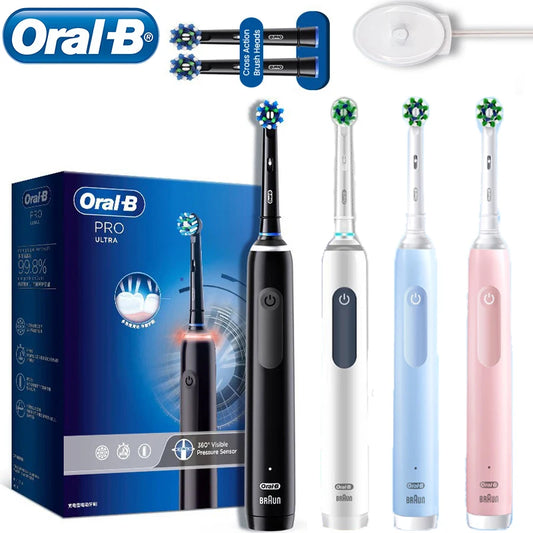 Rechargeable Electric Toothbrush with Pressure Sensor