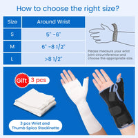 Adjustable Wrist and Thumb Support Splint for Pain Relief