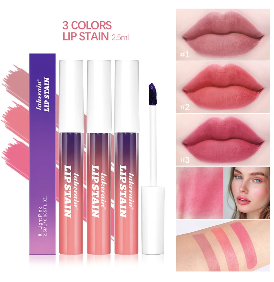 Waterproof Peel-Off Matte Lip Stain Tint - 10