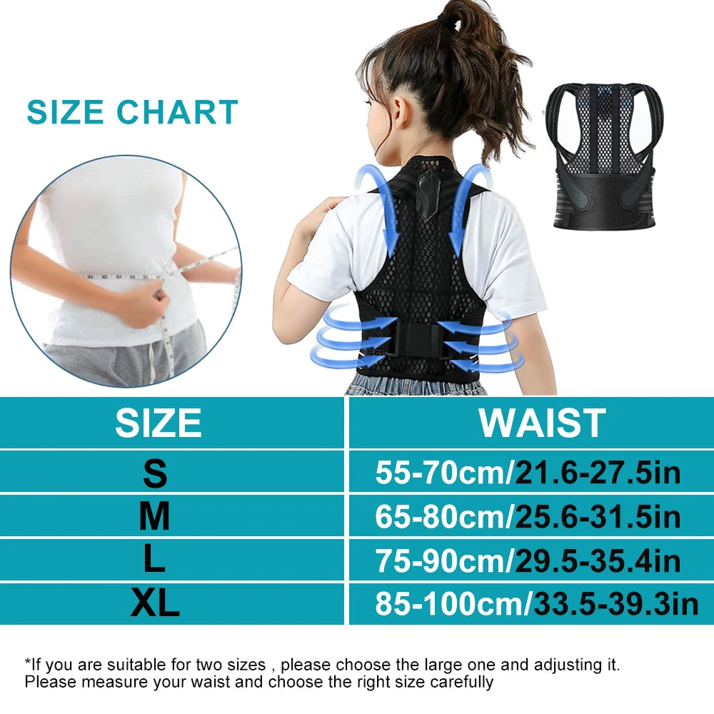 Adjustable Posture Corrector Brace for Kids and Teens - 2