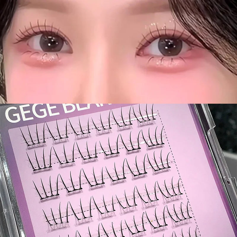 Glue-Free K-Pop Style DIY False Eyelashes - 4