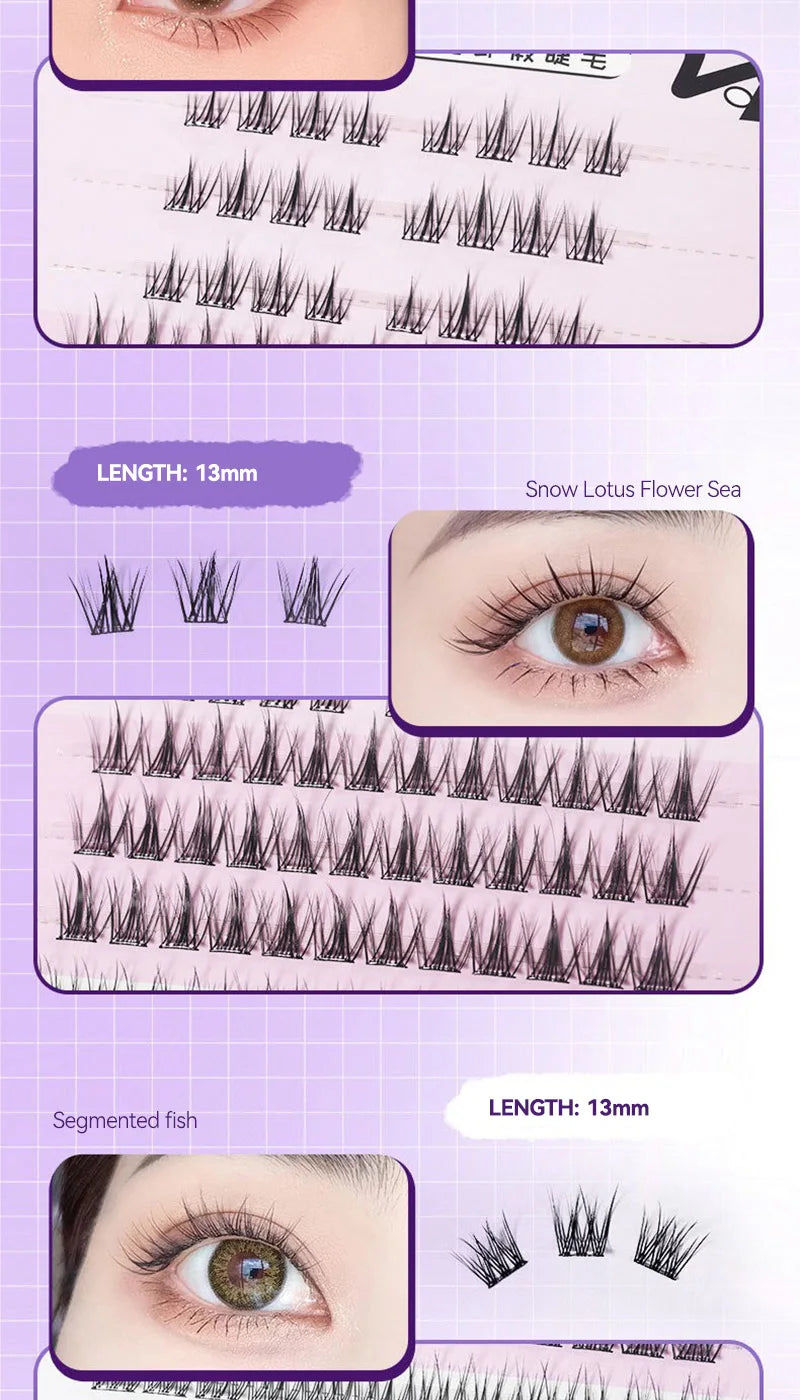 No-Glue DIY Cluster False Eyelashes Book - 13