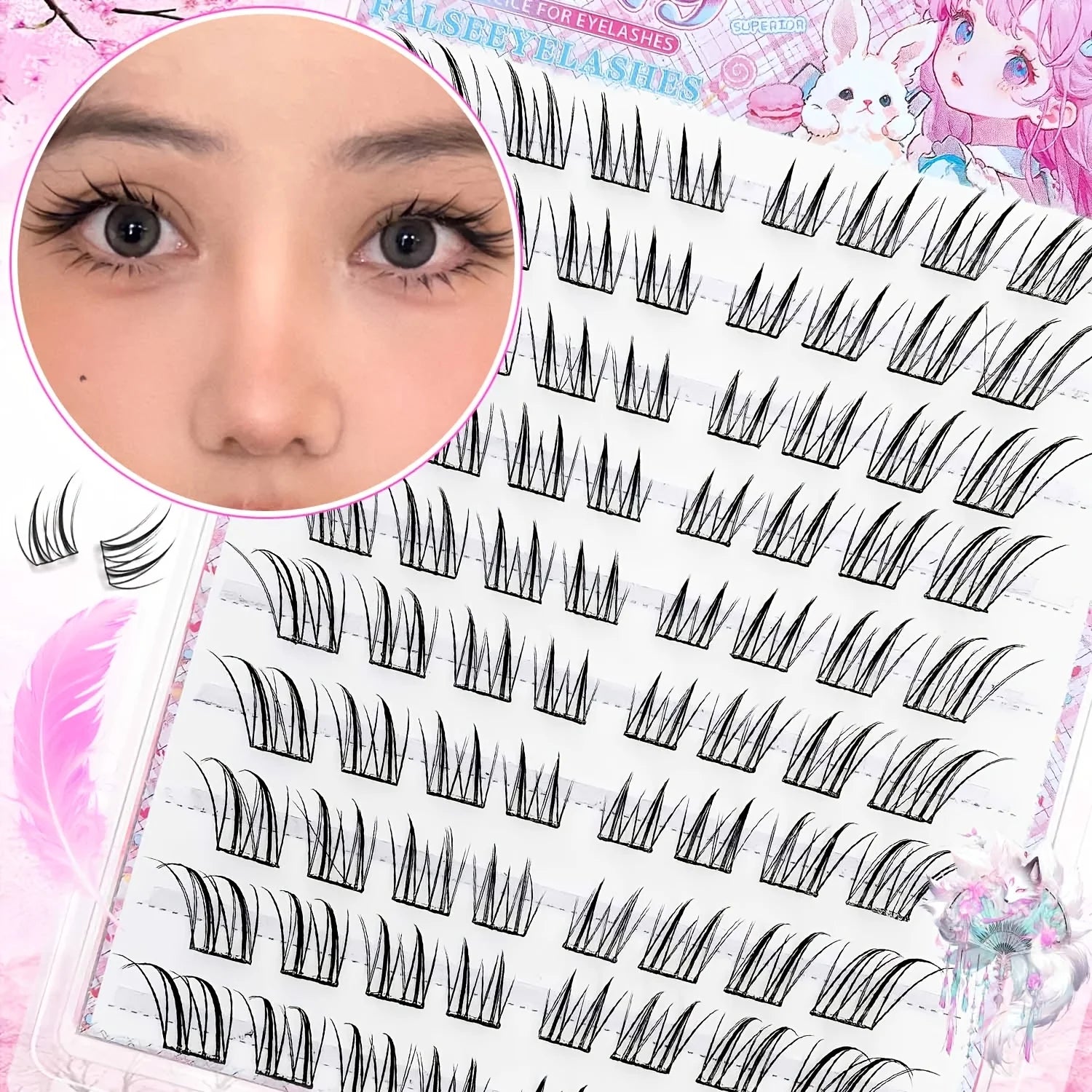 Reusable Glue-Free Cluster Lashes for Natural Daily Look - 2