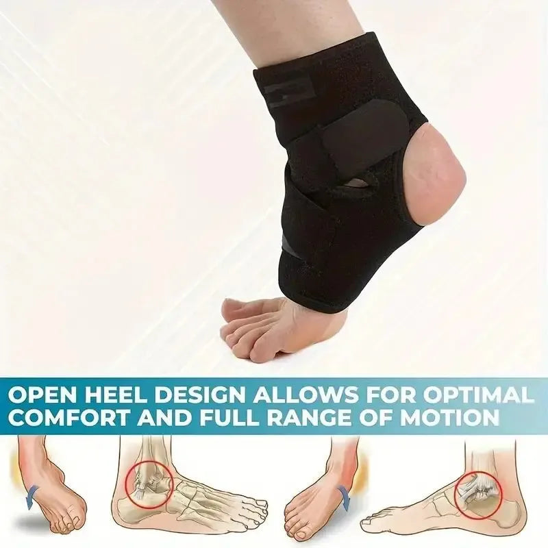 Adjustable Breathable Ankle Support Brace for Sports and Recovery - 4