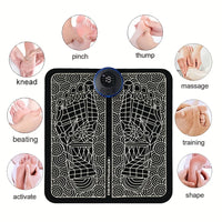 Electric EMS Foot Massage Mat for Pain Relief and Circulation