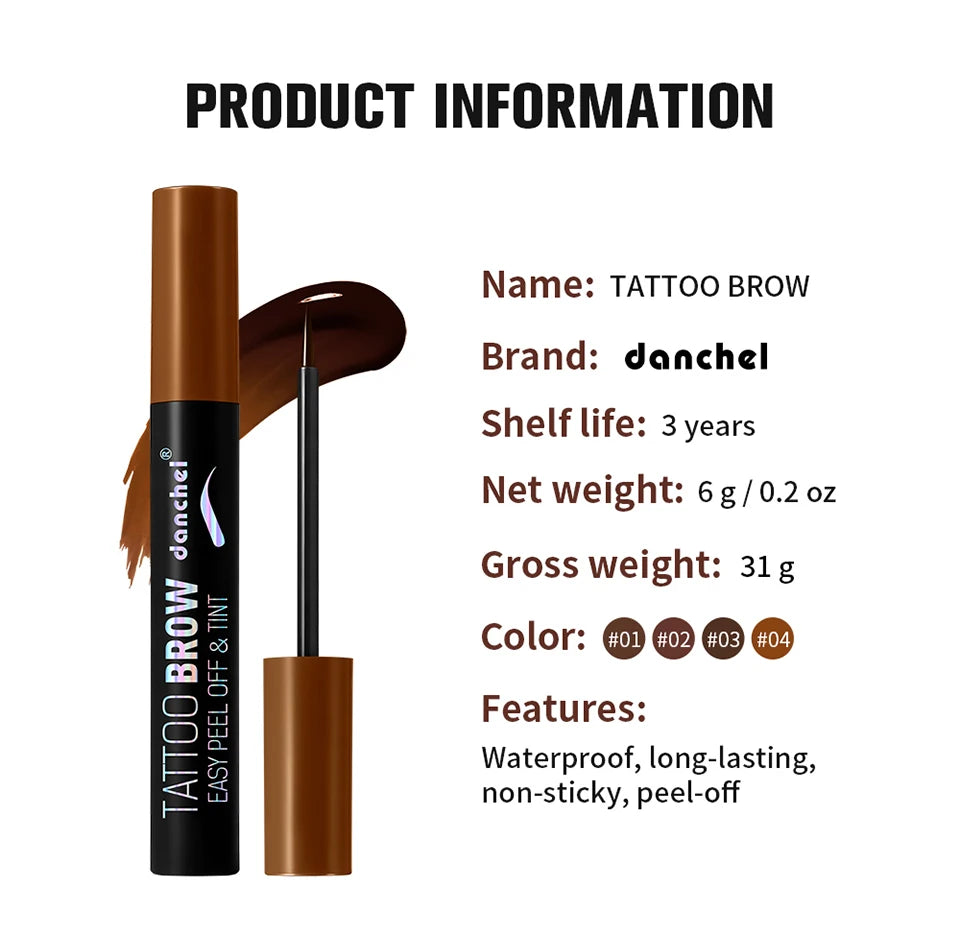 Waterproof Peel-Off Eyebrow Tint Gel - 16