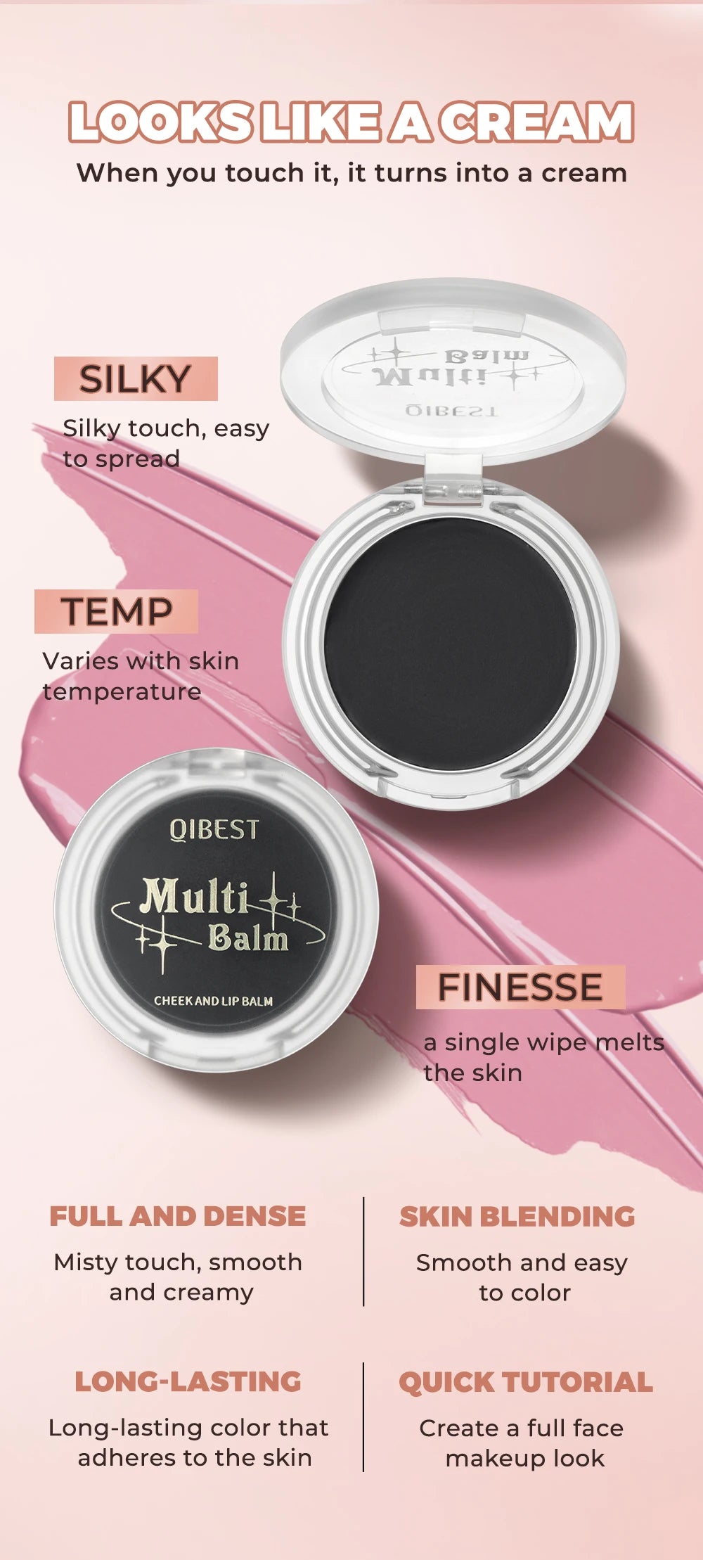 Color-Changing Multi-Use Lip and Cheek Tint Balm - 10