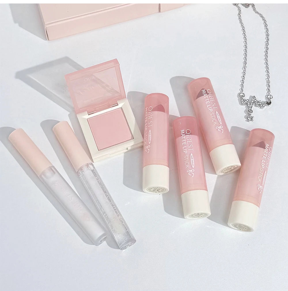7-Piece Velvet Lip and Face Makeup Gift Set - 13