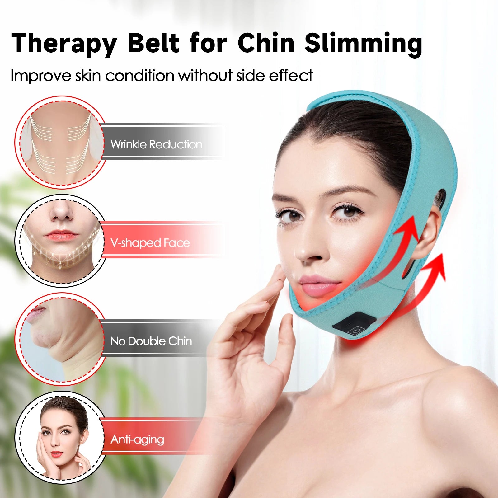 Red Light Therapy Neck and Chin Lifting Wrap - 8