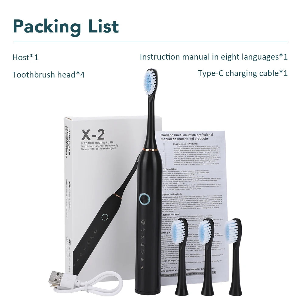 Rechargeable Sonic Electric Toothbrush with 6 Modes - 16