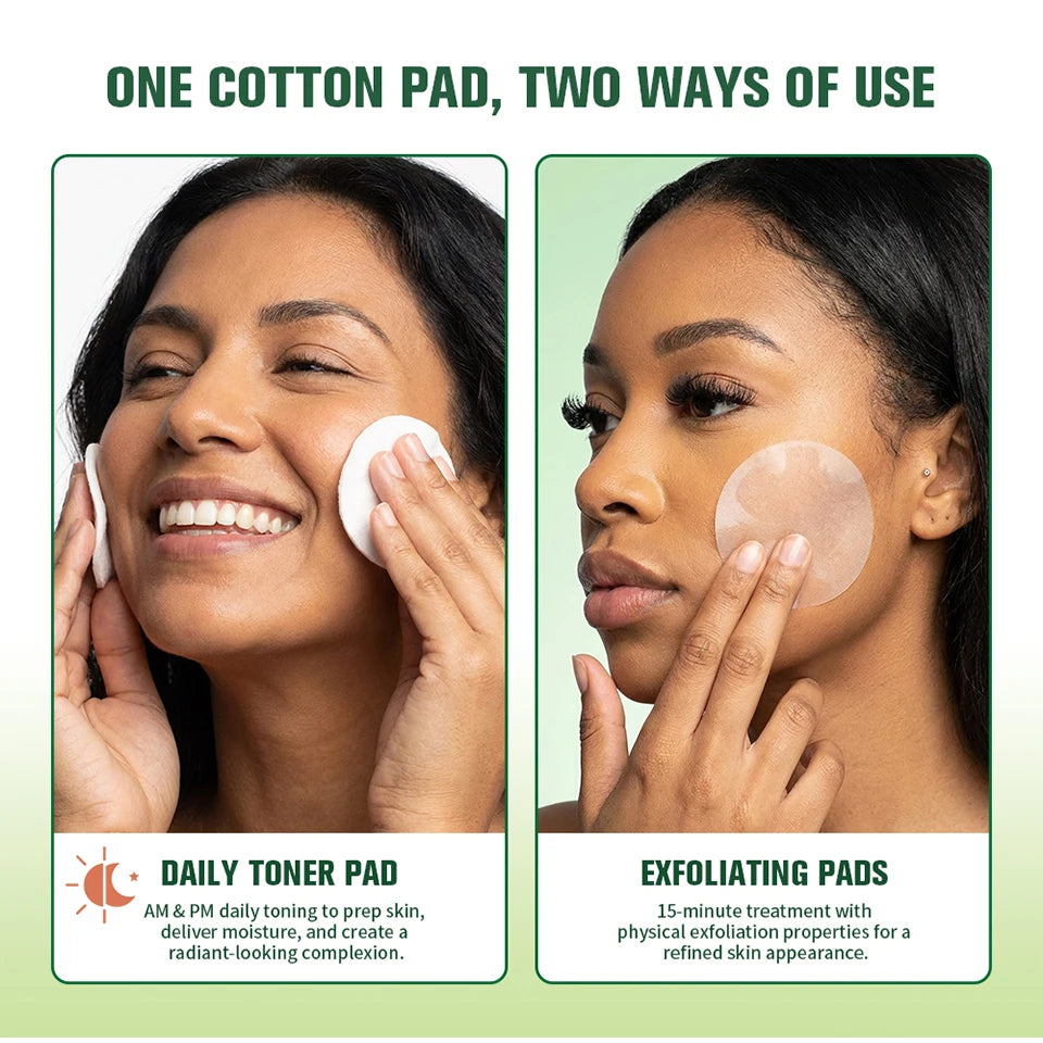 Brightening Toning Face Pads for Radiant Skin - 10