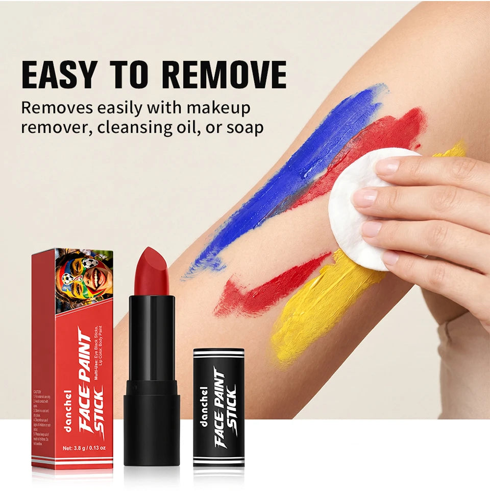 Waterproof Face Paint and Lip Balm Kit for Game Day - 9