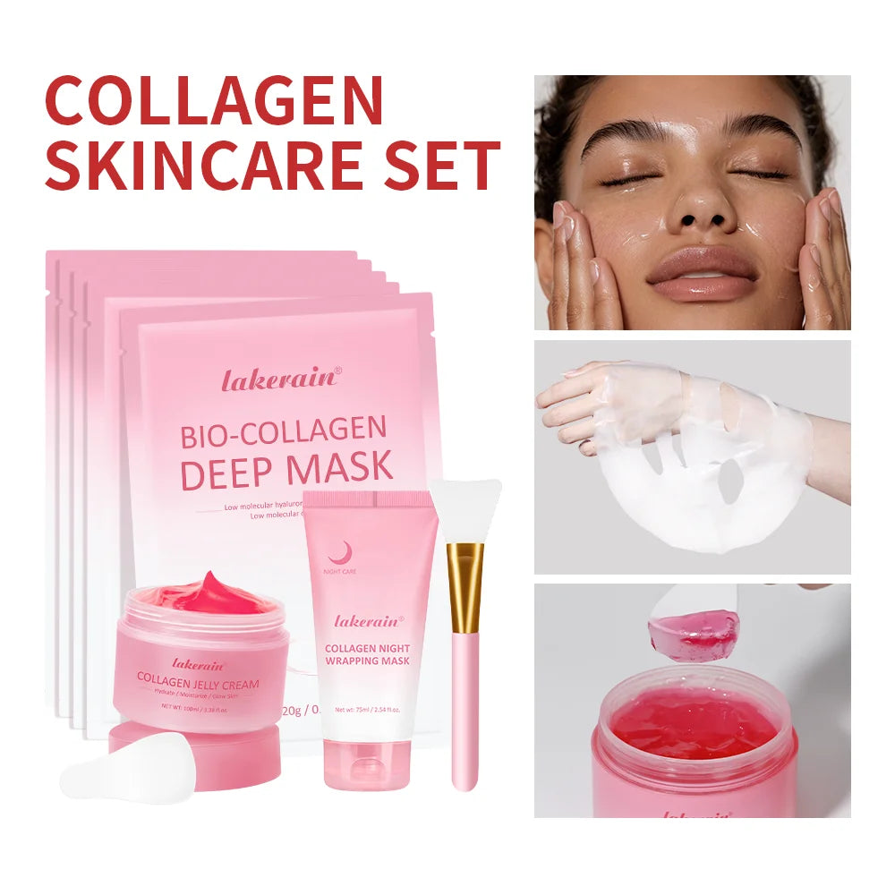 Collagen Hydrating Face Skincare Set for Radiant Skin