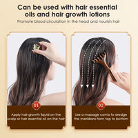 Six-Claw Natural Wood Scalp and Body Massage Comb