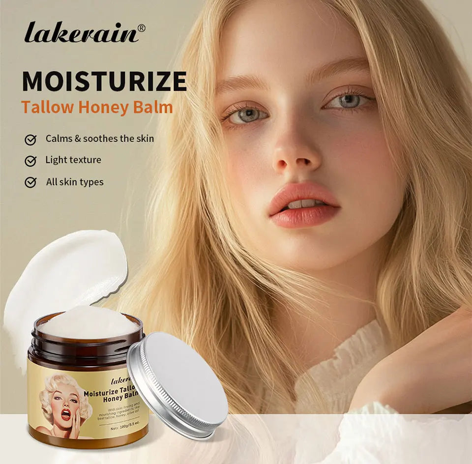 Moisturizing Beef Tallow Honey Balm for Dry Skin - 7