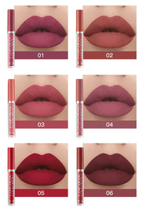 6-Piece Waterproof Matte Liquid Lipstick Set