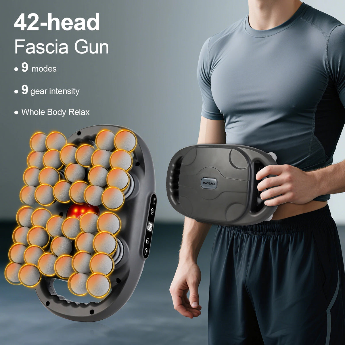 42-Head Deep Tissue Muscle Relaxation Massage Device