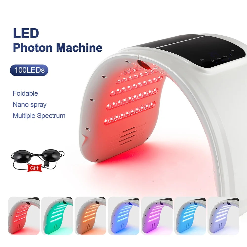7-Color LED Photon Light Therapy Facial Rejuvenation Machine - 7