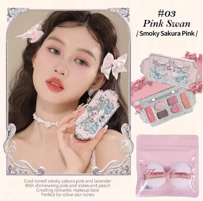 6-Color Bunny Garden Eyeshadow Palette - 18