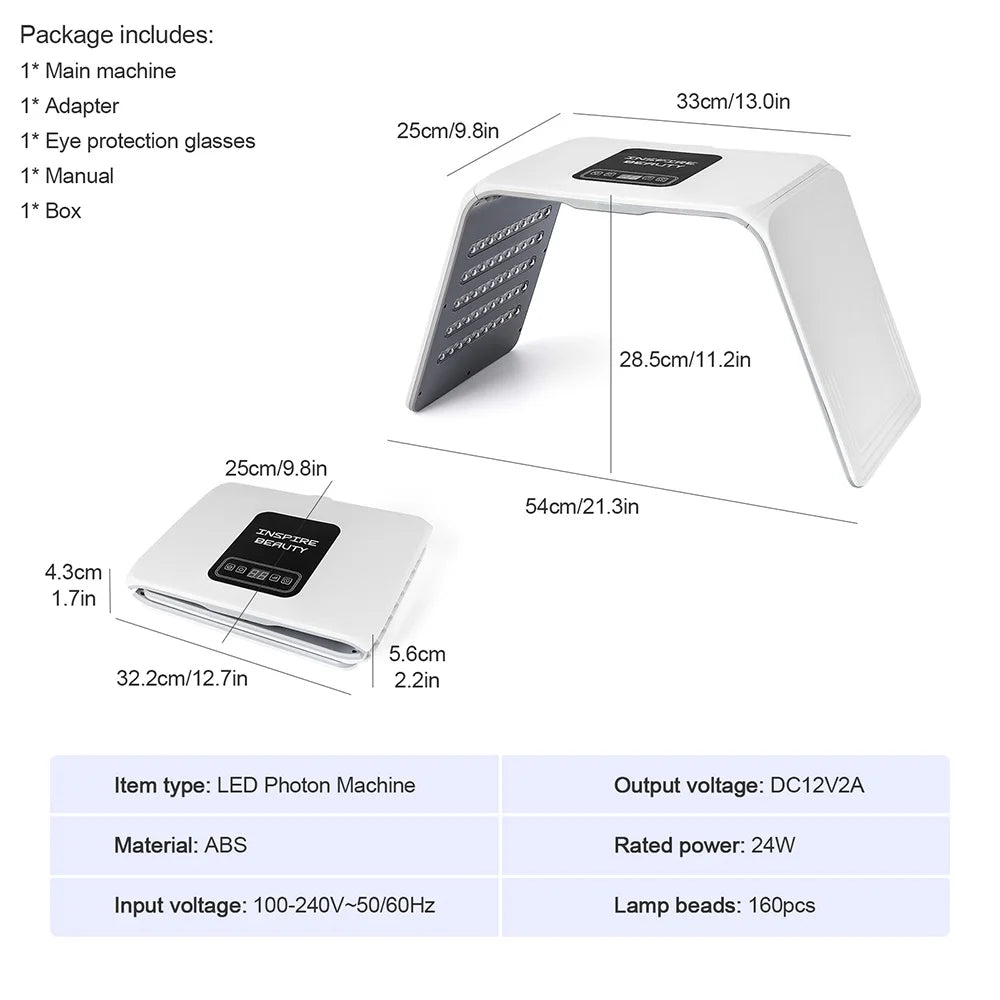 7-Color LED Photon Therapy Beauty Machine for Face and Body - 24