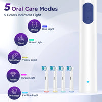 Rechargeable Rotating Electric Toothbrush with 5 Modes