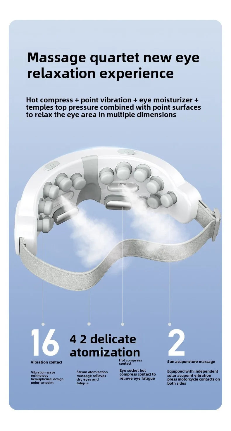 Steam Atomization Eye Massager with Heat and Bluetooth - 10
