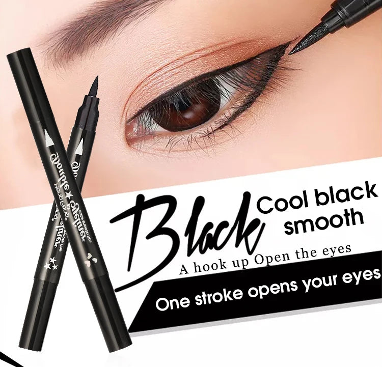 Double-Ended Waterproof Eyeliner with Decorative Stamp - 7