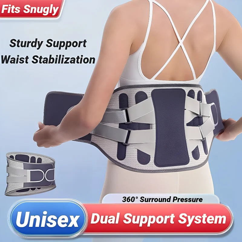 Adjustable Lumbar Support Belt for Lower Back Pain Relief - 1