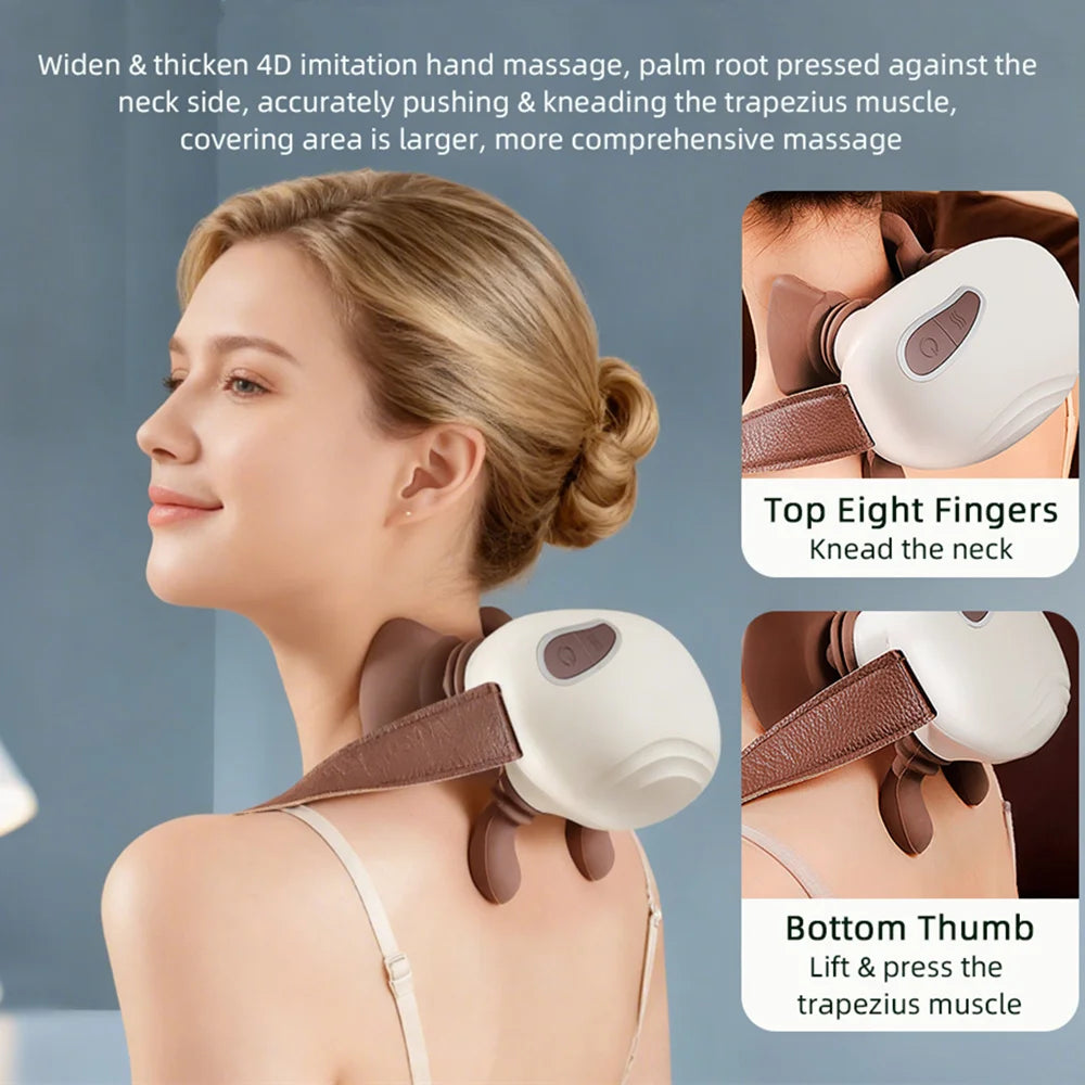 4D Bionic Hands-Free Neck and Trapezius Muscle Massager - 2