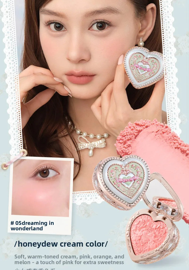 Matte Finish Rose Garden Blush Powder for Natural Cheek Contouring - 23