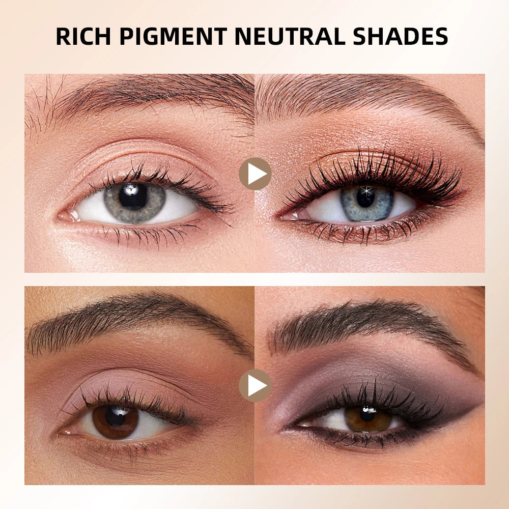 6-Color Matte Eyeshadow Palette for Neutral Nude Looks - 4