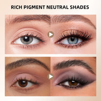 6-Color Matte Eyeshadow Palette with Professional Brush Set