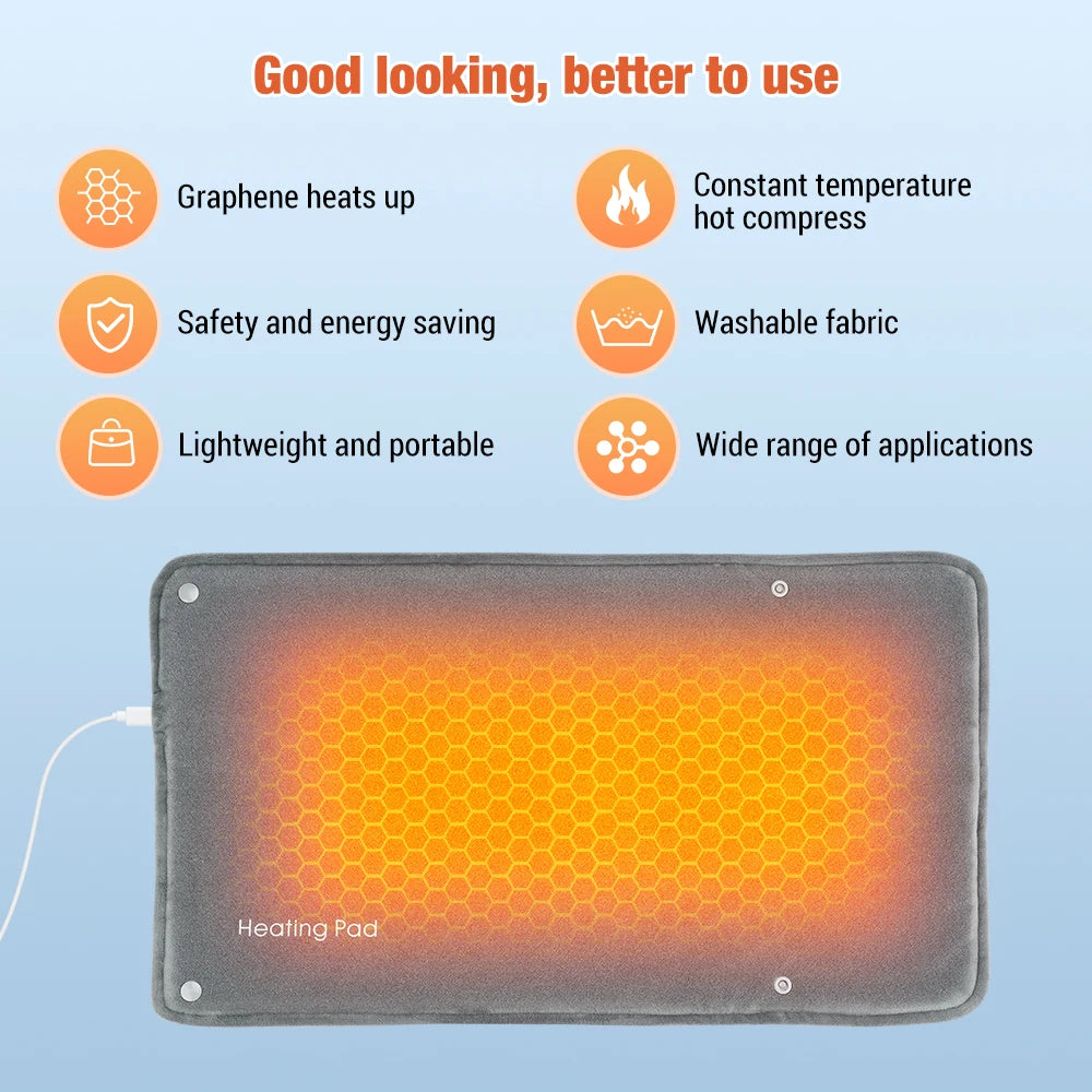 USB Graphene Portable Heating Pad for Hands and Body - 7
